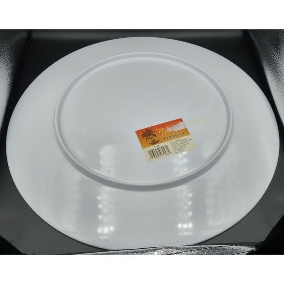 Very Pretty Melamine Island Paradise 2003 Target Corp. Round Parrot Platter 14" - Picture 2 of 3
